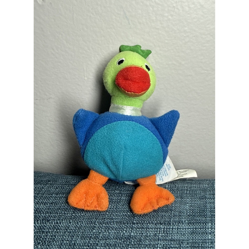 Rare Vintage Baby Einstein Vivaldi Duck 2004 Squeaks & Crinkles Plush Toy